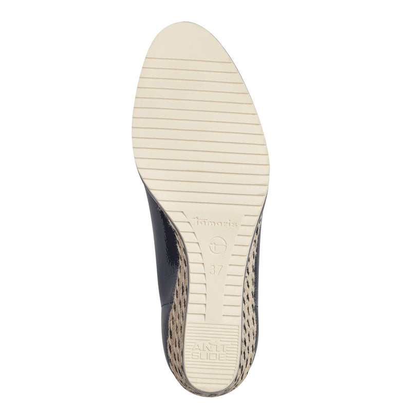 Tamaris 22305 Wedge Shoe - Navy Patent
