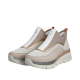 Rieker 48053 Hi Tip Zipped Sneaker - Pink/Beigei