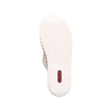 Rieker 69288-60 Slide On Sandal / Platinum/White
