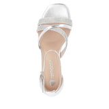 Remonte D1L51-90  Ankle Strap Sandal wit low Block Heel - Silver