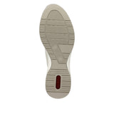 Rieker N4357-60 Low Wedge Zipped Sneaker - Beige Combi