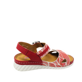Softmode Gaby - 2 Strap Sandal - Red/White Combi