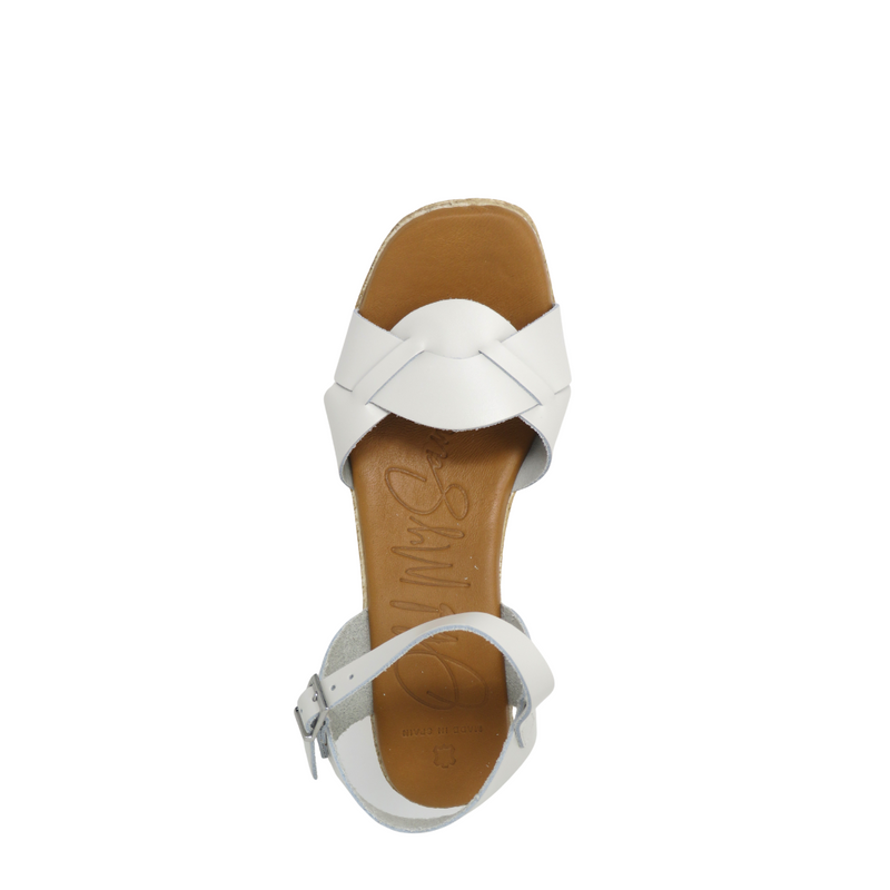 Oh My Sandals 5460 High Wedge Sandal - Off White